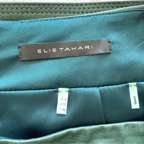 Elie Tahari women leather skirt size 8 US Retail 850$ - Picture 8 of 10